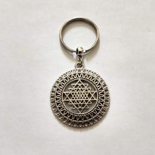 Load image into Gallery viewer, Sri Yanta Keychain, Yoga Zen Reiki Spiritual Meditation Keychain, Sacred Geometry
