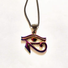 Load image into Gallery viewer, Electroplated Eye of Horus Necklace - Eye of Ra Pendant - Egyptian Jewelry