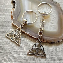 Load image into Gallery viewer, Celtic Knot Triquetra Keychain or Zipper Pull