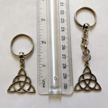 Load image into Gallery viewer, Celtic Knot Triquetra Keychain or Zipper Pull