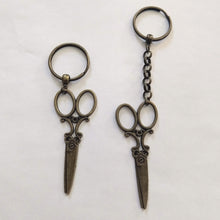 Load image into Gallery viewer, Beautician Scissors Keychain, Key Ring Fob Lanyard, Zipper Pull, Backpack or Purse Charms