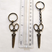 Load image into Gallery viewer, Beautician Scissors Keychain, Key Ring Fob Lanyard, Zipper Pull, Backpack or Purse Charms