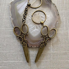 Load image into Gallery viewer, Beautician Scissors Keychain, Key Ring Fob Lanyard, Zipper Pull, Backpack or Purse Charms