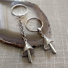 Load image into Gallery viewer, Magic Mushroom Keychain, Key Ring Fob Lanyard, Zipper Pull, Purse or Backpack Charm