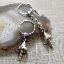 Load image into Gallery viewer, Magic Mushroom Keychain, Key Ring Fob Lanyard, Zipper Pull, Purse or Backpack Charm