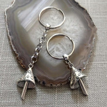Load image into Gallery viewer, Magic Mushroom Keychain, Key Ring Fob Lanyard, Zipper Pull, Purse or Backpack Charm