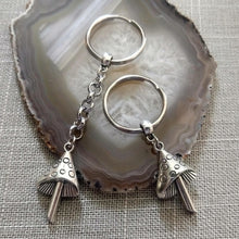 Load image into Gallery viewer, Magic Mushroom Keychain, Key Ring Fob Lanyard, Zipper Pull, Purse or Backpack Charm