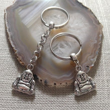 Load image into Gallery viewer, Buddha Keychain Key Ring or Zipper Pull - Buddhist Keychain