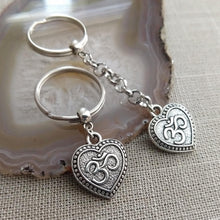Load image into Gallery viewer, Keychain, Silver Ohm Aum, Meditation Yoga Zen Keychain