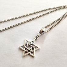 Load image into Gallery viewer, Star of David Necklace - Jewish Pendant on Thin Silver Chain