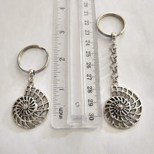 Load image into Gallery viewer, Ammonite Fossil Keychain, Backpack or Purse Charm, Zipper Pull