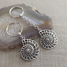 Load image into Gallery viewer, Ammonite Fossil Keychain, Backpack or Purse Charm, Zipper Pull