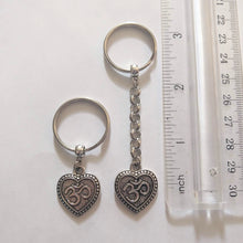 Load image into Gallery viewer, Keychain, Silver Ohm Aum, Meditation Yoga Zen Keychain