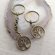 Load image into Gallery viewer, Tree of Life Keychain, Bronze Zipper Pull or Backpack Charm