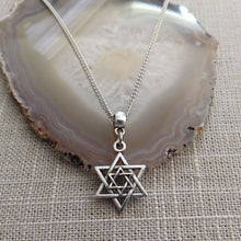 Load image into Gallery viewer, Star of David Necklace - Jewish Pendant on Thin Silver Chain