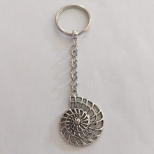 Load image into Gallery viewer, Ammonite Fossil Keychain, Backpack or Purse Charm, Zipper Pull