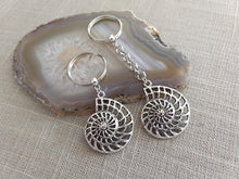 Load image into Gallery viewer, Ammonite Fossil Keychain, Backpack or Purse Charm, Zipper Pull