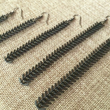 Load image into Gallery viewer, Black Spine Chain Earrings - Fishbone Earrings in Your Choice of Five Lengths - Dangle Earrings / Long Earrings / Chain Earrings