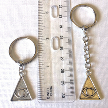 Load image into Gallery viewer, All Seeing Eye Illuminati Keychain, Backpack or Purse Charm, Zipper Pull