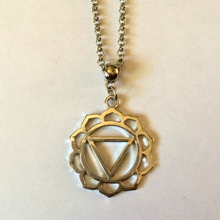 Load image into Gallery viewer, Solar Plexus Chakra Necklace on Rolo Chain, Yoga Jewelry