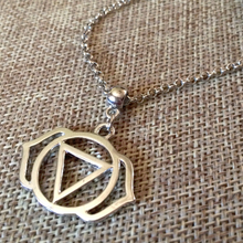 Load image into Gallery viewer, Third Eye Chakra Charm Necklace, Yoga Jewelry