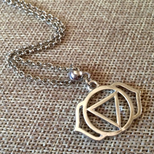 Load image into Gallery viewer, Third Eye Chakra Charm Necklace, Yoga Jewelry