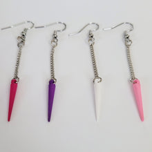 Load image into Gallery viewer, Spike Earrings, Your Choice of Four Colors
