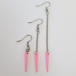 Spike Earrings, Your Choice of Four Colors