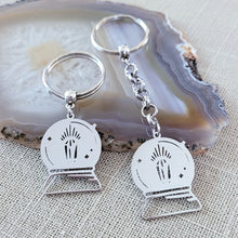 Load image into Gallery viewer, Crystal Ball Keychain, Backpack or Purse Charm, Zipper Pull, Stainless Steel Charm

