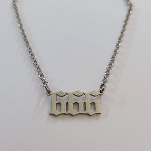 Olde English 666 Necklace - Your Choice of 3 Rolo Chains Finishes