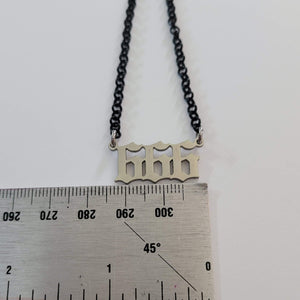 Olde English 666 Necklace - Your Choice of 3 Rolo Chains Finishes