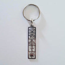 Load image into Gallery viewer, Egyptian Hieroglyphic Keychain, Backpack or Purse Charm, Zipper Pull
