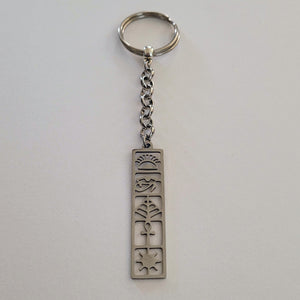 Egyptian Hieroglyphic Keychain, Backpack or Purse Charm, Zipper Pull