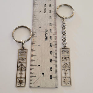 Egyptian Hieroglyphic Keychain, Backpack or Purse Charm, Zipper Pull