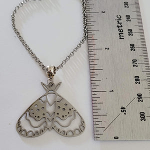 Butterfly Necklace, Your Choice of Gunmetal or Silver Rolo Chain