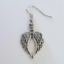 Load image into Gallery viewer, Angel Wings Earrings, Your Choice of Three Lengths, Memorial Jewelry
