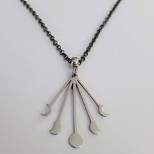 Load image into Gallery viewer, Moon Phase Necklace, Your Choice of Rolo Chain, Wicca Wiccan Jewelry
