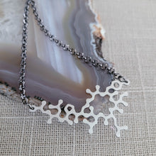 Load image into Gallery viewer, Oxytocin Molecule Necklace, Your Choice of Gunmetal or Silver Rolo Chain
