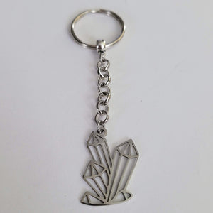 Crystal Cluster Key Chain, Purse or Backpack Charm, Zipper Pull
