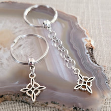 Load image into Gallery viewer, Witches Knot Keychain, Backpack or Purse Charm, Wiccan Zipper Pull

