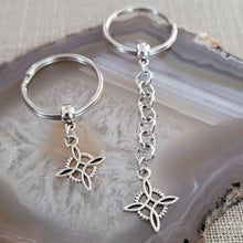 Load image into Gallery viewer, Witches Knot Keychain, Backpack or Purse Charm, Wiccan Zipper Pull
