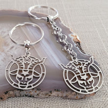 Load image into Gallery viewer, Baphomet Keychain, Backpack or Purse Charm, Satanic Zipper Pull
