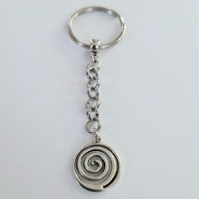 Load image into Gallery viewer, Spiral Keychain, Silver Backpack or Purse Charm, Zipper Pull, Key Fob Lanyards
