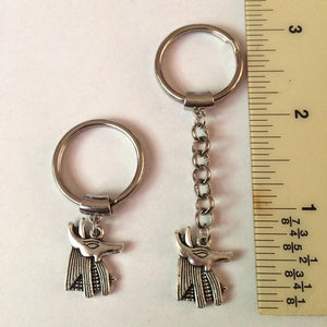Anubis Egyptian Keychain or Zipper Pull -  Mens Keychains