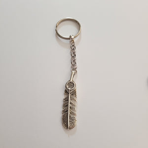 Feather Keychain, Backpack or Purse Charm, Key Ring Fob, Zipper Pull Mens Accessories