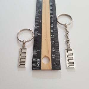 Piano Keys Keychain, Keyboard BackPack or Purse Charm, Zipper Pull