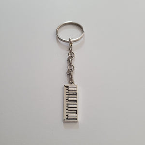 Piano Keys Keychain, Keyboard BackPack or Purse Charm, Zipper Pull