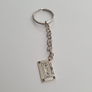 Cassette Tape Keychain, BackPack or Purse Charm, Zipper Pull