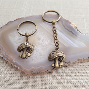 Magic Mushroom Keychain, Backpack or Purse Charm, Key Ring or Zipper Pull