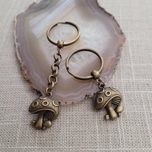 Load image into Gallery viewer, Magic Mushroom Keychain, Backpack or Purse Charm, Key Ring or Zipper Pull
